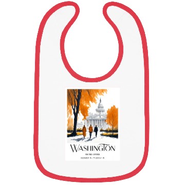 Discover Watercolor painting loving couple in Washington DC Bibs