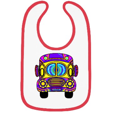 Discover Tie Dye School Bus Bibs