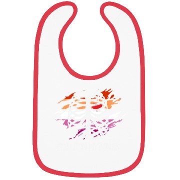 Discover Skeleton on Lesbian Flag Colors Background Bibs
