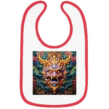 Discover dragon pattern circle pentel color 5 Bibs