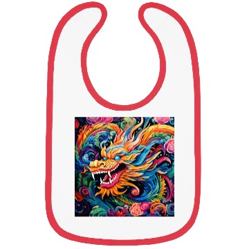 Discover dragon pattern circle pentel color Bibs