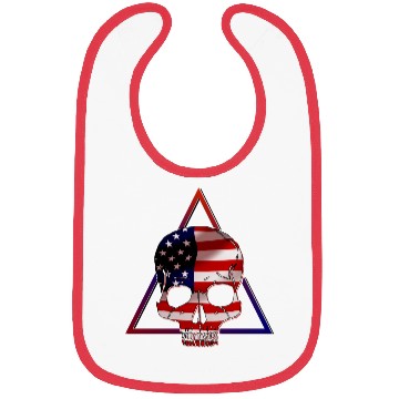 Discover American flag skull Bibs