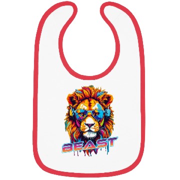 Discover Beast Lion Bibs