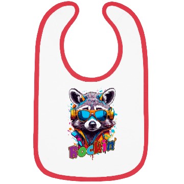 Discover Rockin Raccoon Bibs