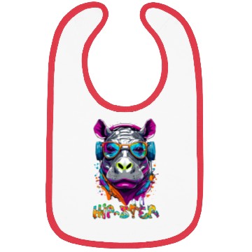 Discover Hipster hippo Bibs