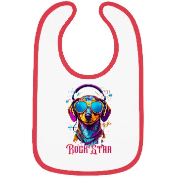 Discover Rockstar Dachshund Bibs