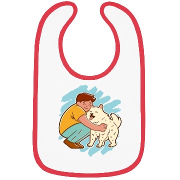Discover Dog and Boy Happy Friends Bibs