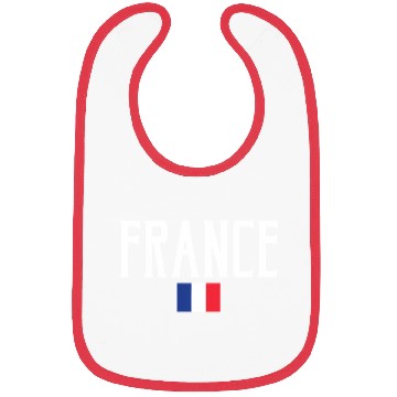 Discover France Flag White Text Bibs