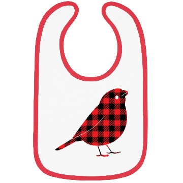 Discover Bird Buffalo Plaid Bibs