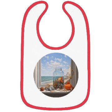 Discover Sea shells, Fish and the Sea Bibs