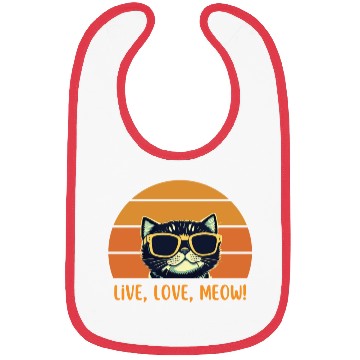 Discover Live, love, meow! Vintage Style Bibs