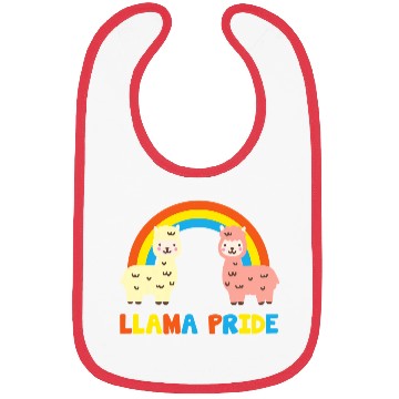 Discover Llama Pride Alpaca Gay Fun Sweet Rainbow Bibs