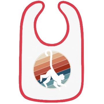 Discover Monkey in Retro Style Bibs