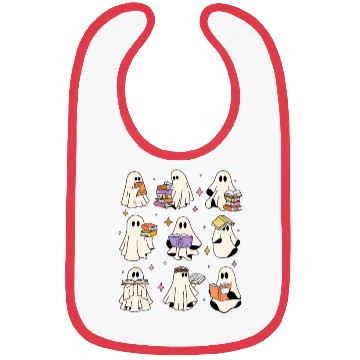 Discover Teacher Halloween Ghost Read Books Reading Teacher Bibs