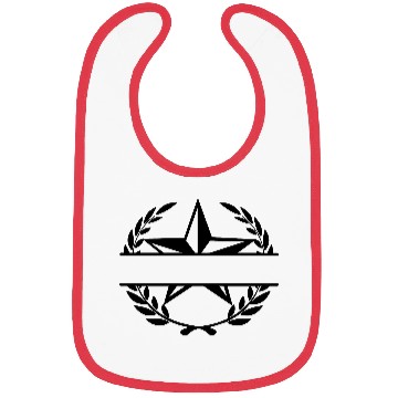 Discover Star monogram in laurel wreath Bibs