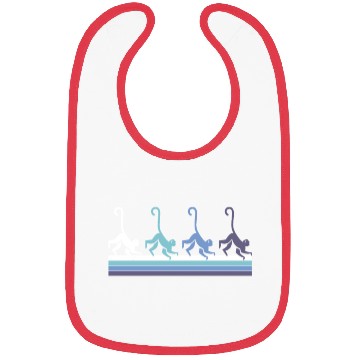 Discover Gradient Monkey Silhouette Bibs