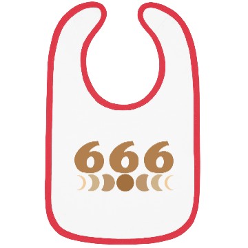 Discover Moon Cycle Brown Angel Numbers 666 Bibs