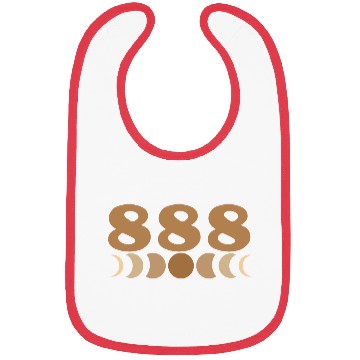 Discover Moon Cycle Brown Angel Numbers 888 Bibs