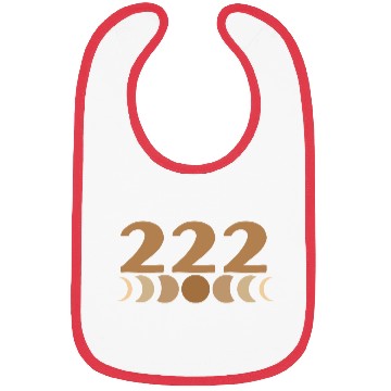 Discover Moon Cycle Brown Angel Numbers 222 Bibs