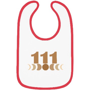 Discover Moon Cycle Brown Angel Numbers 111 Bibs