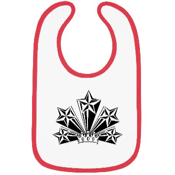 Discover Transparent crown with stars Bibs
