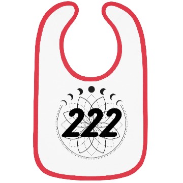 Discover Mandala Angel Numbers 222 Moon Cycle Bibs