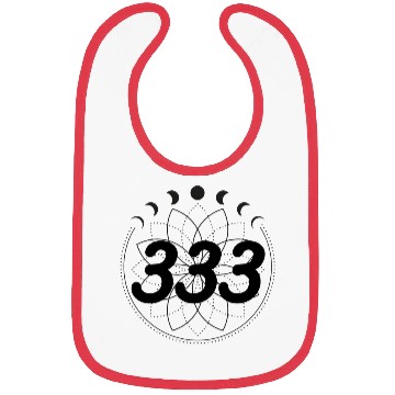 Discover Mandala Angel Numbers 333 Moon Cycle Bibs