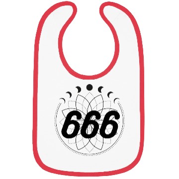 Discover Mandala Angel Numbers 666 Moon Cycle Bibs