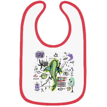 Discover Shark Drawing Bibs