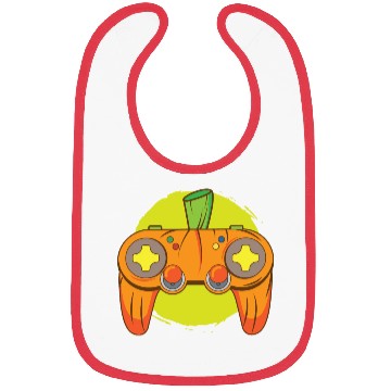 Discover Gamer Life Halloween Pumpkin Head Video Game Bibs