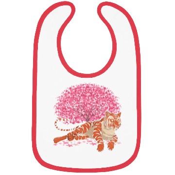 Discover Cherry Blossom Tree Predator Gift Sakura Tiger Bibs