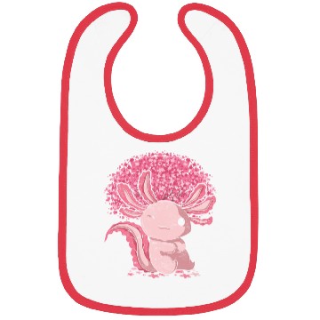 Discover Cherry Blossom Tree Amphibian Gift Sakura Axolotl Bibs