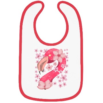 Discover Cherry Blossom Bird Gift Sakura Pink Flamingo Bibs