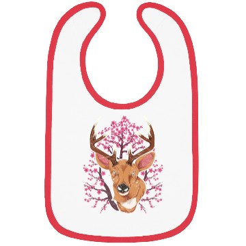 Discover Cherry blossom forest animal gift Sakura deer Bibs