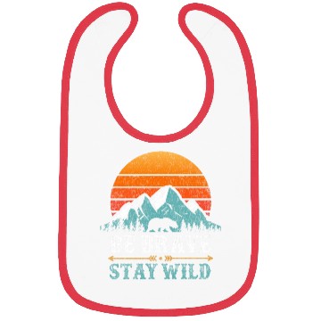 Discover Be Brave Stay Wilderness Bear Mountains Vintage Bibs