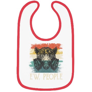 Discover Ew People Bear Funny Introvert Vintage Retro Bibs