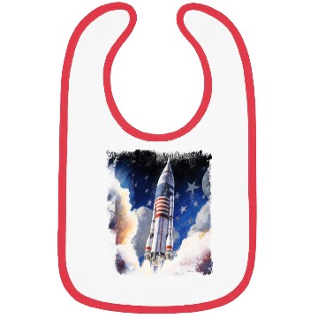 Discover Patriotic Starship US Astronauts Stars and Stripes Bibs