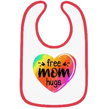 Discover LGBTQIA LGBT Free Mom Hugs Rainbow Heart Gay Pride Bibs