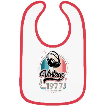 Discover Vintage since 1977 headphones Bibs
