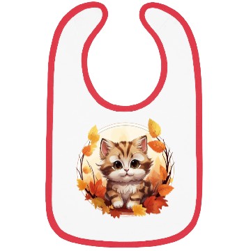 Discover Autumn Cat in Sunset: Sweet Serenity Bibs