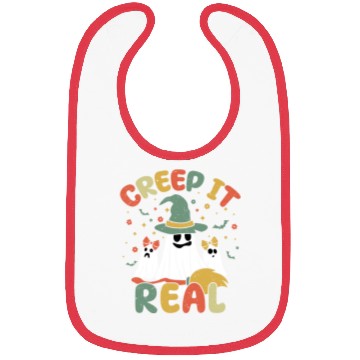 Discover Retro Vintage Ghost Lazy Creepy Halloween Bibs