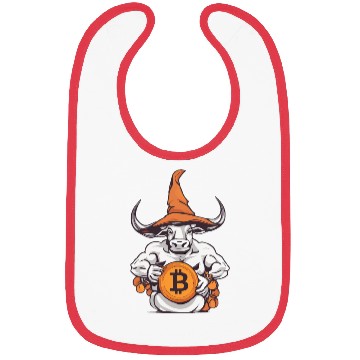 Discover Halloween Bitcoin Wizard Bull Bibs