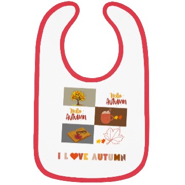 Discover I love Autumn hello autumn Bibs