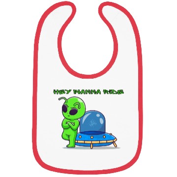 Discover Alien with Flying Saucer Bibs