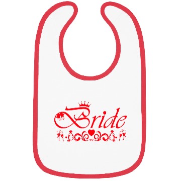 Discover Bride Bachelorette Party Red Bibs