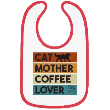 Discover Cat Mother Coffee Lover Bibs