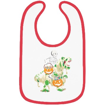 Discover Skeleton Dinosaur Pumpkin Lazy Creepy Halloween Bibs