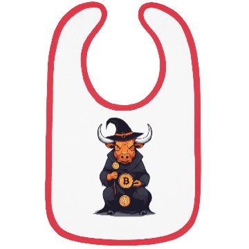 Discover Halloween Bitcoin Wizard Bull Bibs
