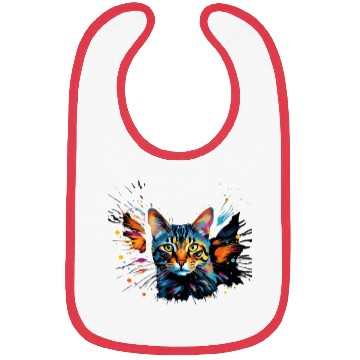 Discover Artful Color Explosion Bengal Cat Bibs
