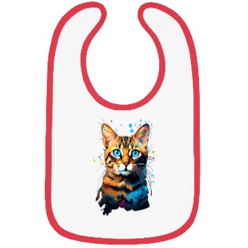 Discover Colorful Color Explosion Bengal Cat Bibs